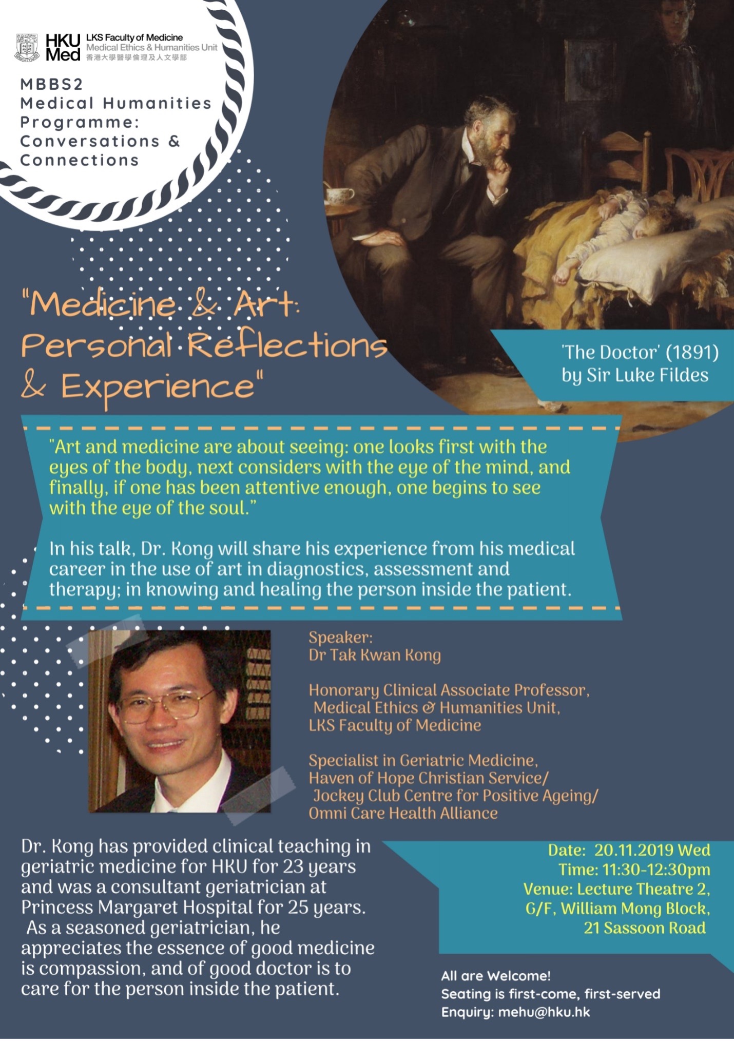“Medicine & Art: Personal Reflections & Experience”