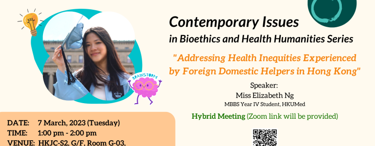 Addressing health inequities experienced by Foreign Domestic Helpers in Hong Kong