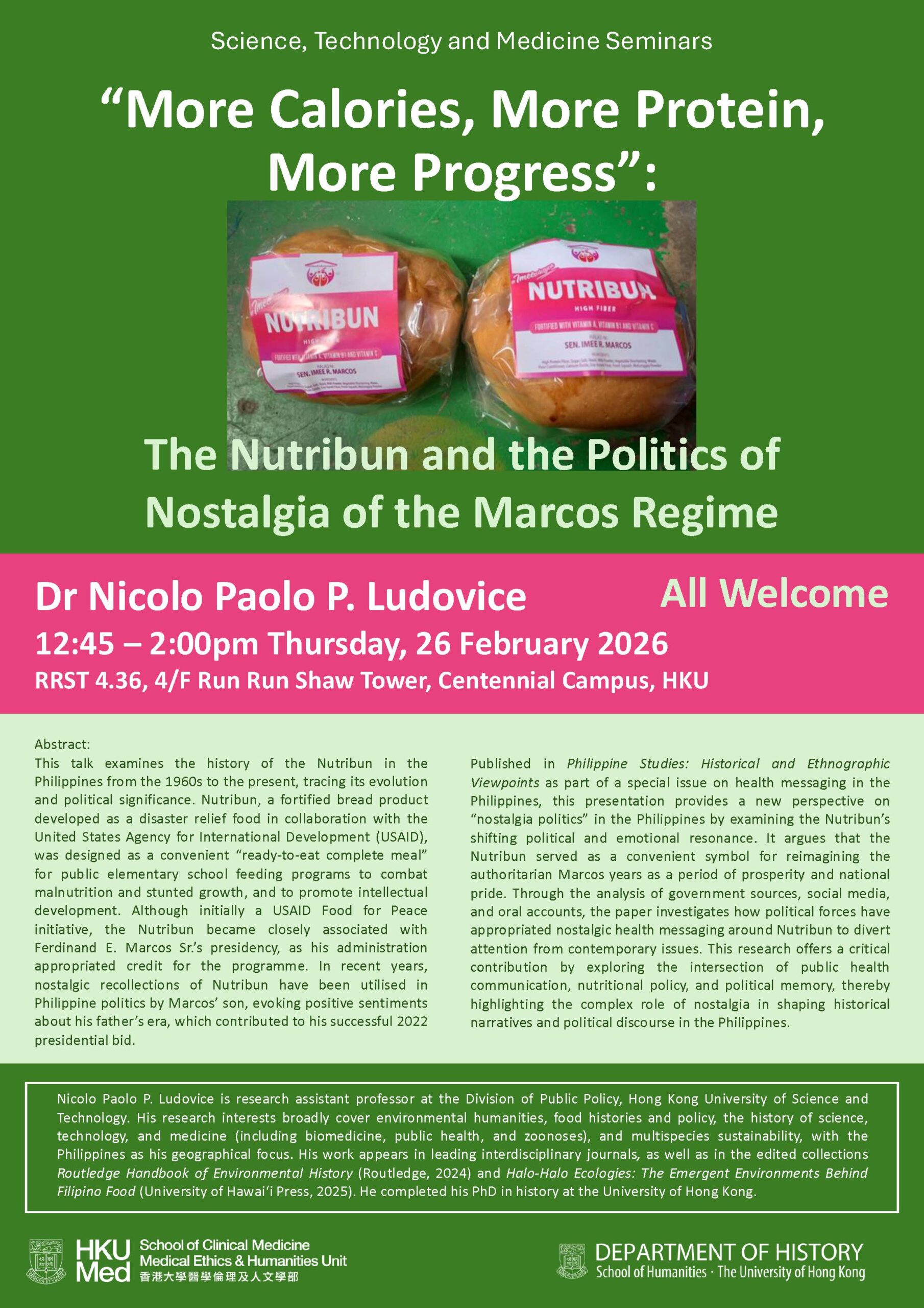 [Postponed] Science, Technology, and Medicine Seminars (STMS) (26 Feb 2026)