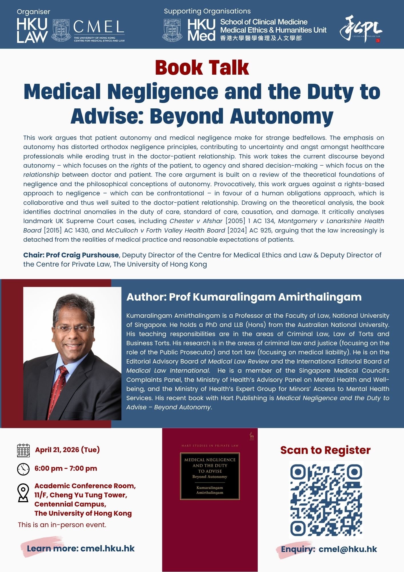 Book Talk: Medical Negligence and the Duty to Advise: Beyond Autonomy