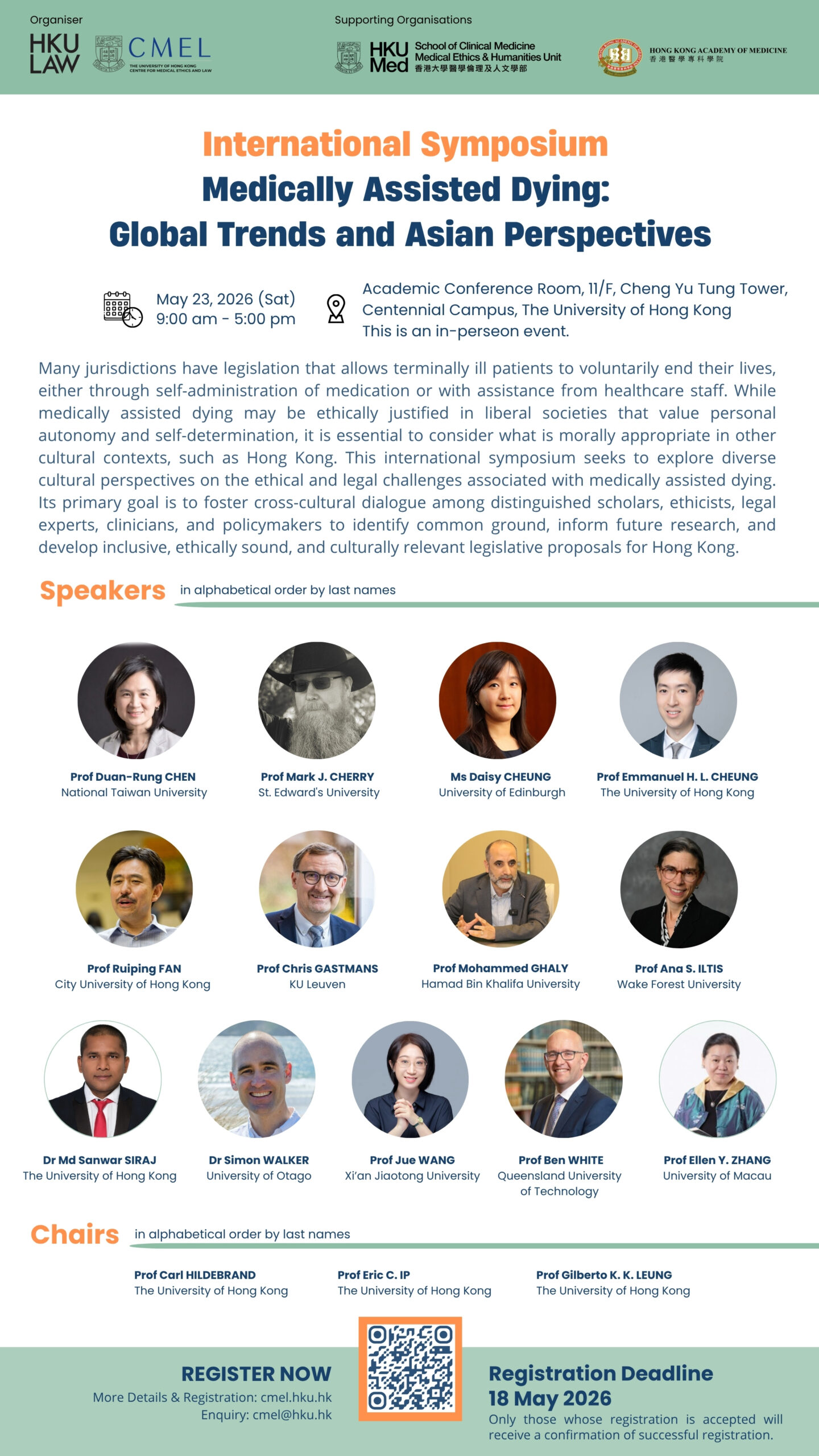 International Symposium on Medically Assisted Dying: Global Trends and Asian Perspectives