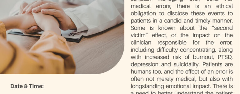 Narrative Medicine and Harm From Medical Errors: Humanizing the Patient Experience (Webinar)